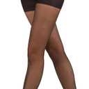 3 Pairs Women's 20D Pantyhose with Control Top and Reinforced Toes (Black, XXL)