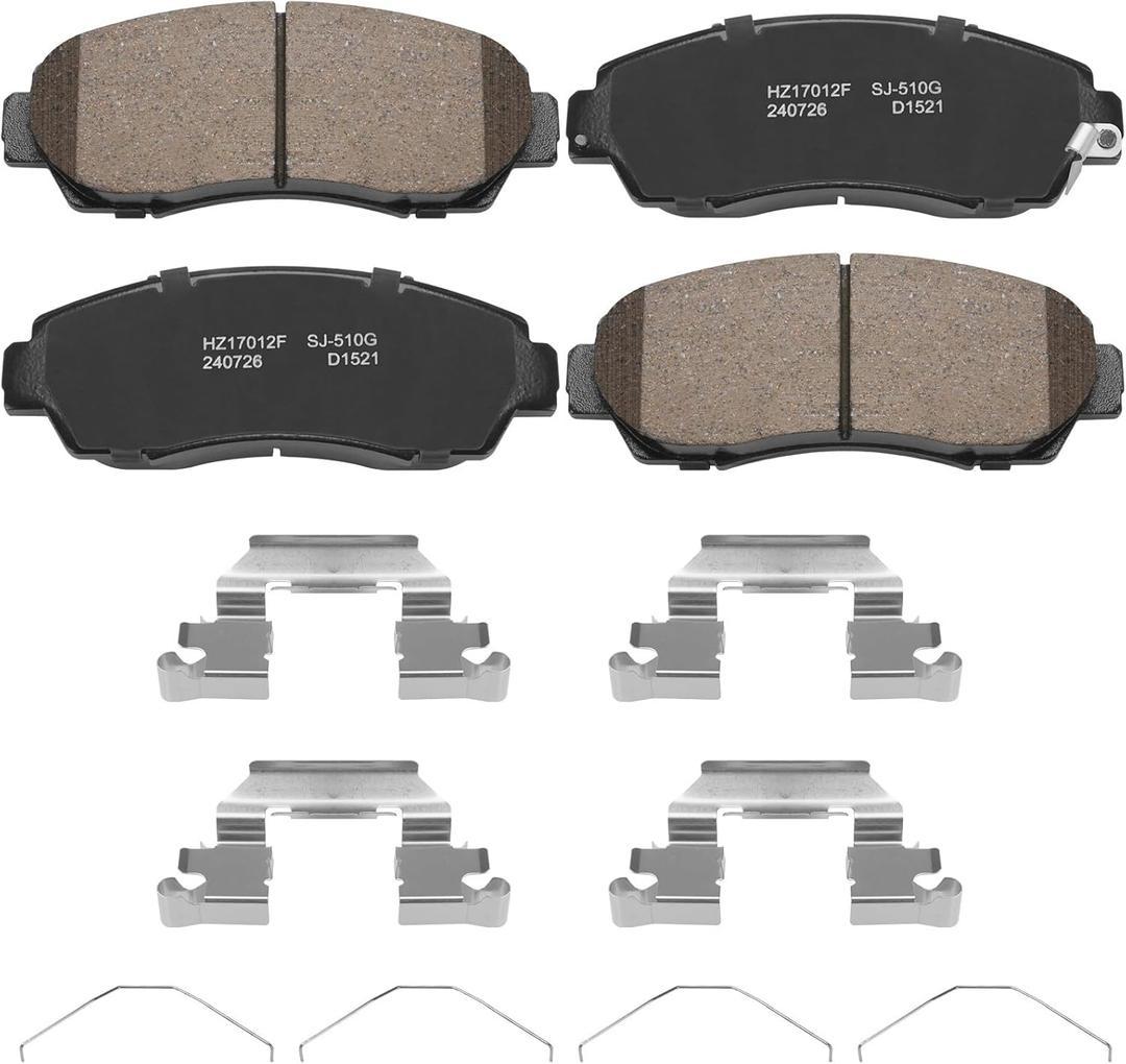D1521 Front Premium Ceramic Disc Brake Pads Fit For Honda CR-V 2020-2022 Hybrid EX/EX-L/Touring, For CR-V 2012-2016 AWD 2.4L,For Honda Crosstour 2013-2015, For Subaru Legacy 2016-2019 2.5i