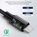 Baiwwa USB C to USB C Cable 20ft, Long USB Type C to Type C Cable 60W PD Fast Charger Cord Braided Compatible with Samsung Galaxy S21 S21+ S20 FE S20 Ultra, Pixel, Pad Pro/Air, MacBook Pro/Air