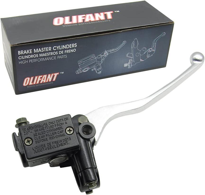 OLIFANT Front Brake Master Cylinder for Yamaha Warrior 350 Big Bear 350 400 Banshee 350 Wolverine 350 Grizzly 400 600 Kodiak 400 1987-2001 Brake Lever Handle (Silver)