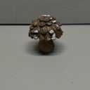 Napco 4 inch Snow-Dusted Pinecone Natural Mushroom Figurine Resin Rustic Woodland Winter & Holiday Decor