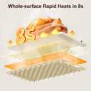 Warming Mat for Food Electric Food Warming Tray for Buffet withFast Heating Mat with Timer and 4 Heat Levels, Portable Rollable Food Warming Mat for Countertop Portable Heating Pad for Parties Family (White)