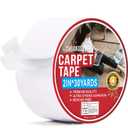 2 x CHUANGSEED Carpet Tape Double Sided,White Rug Tape for Tile Area Rugs Hardwood Floors,Strong Sticky Tape,Removable,No Residue 2inchesx30yards