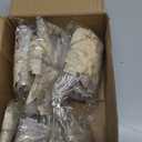 5 Pack Thanksgiving Garland with Lights Maple Leaf String Lights - Total 32.5 Ft Fall Leaf Garland String Lights with 100LED Battery Operated Decor for Fireplace Thanksgiving Table Decorations Indoor (Grey White)