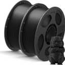 ANYCUBIC PLA Filament 1.75mm Bundle, 3D Printing PLA Filament 1.75mm Dimensional Accuracy +/- 0.02mm, 1KG Spool (2.2 lbs), 2KG Black+Black
