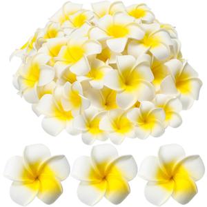 White Foam Hawaiian Frangipani Artificial Plumeria Flower Petals Cap Hair Hat Wreath Floral DIY Home Wedding Decoration