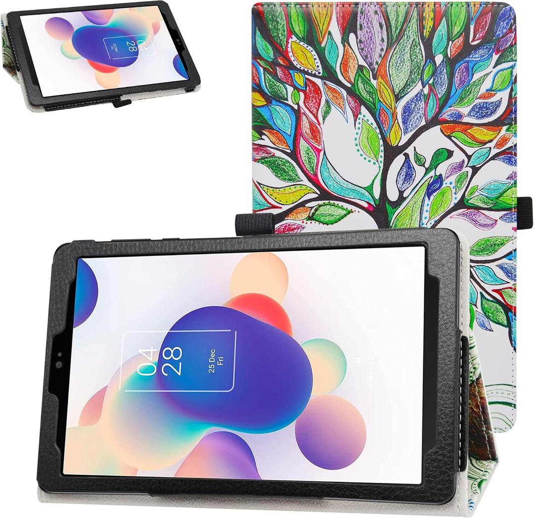 Bige for TCL Tab 8 SE Model 6048E 2024 Case,TCL TAB 8 LE Model 9137W Case,TCL Tab 8 Plus 9138S Case,PU Leather Folio 2-Folding Stand Cover for TCL TAB 8 LE 8" Tablets,Love Tree