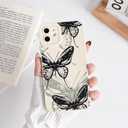 3 x NITITOP Compatible with iPhone 11 Case Cute Aesthetic Butterfly Pattern for Women Girls Soft TPU Shockproof Stylish Full Camera Protective Phone Cover - White