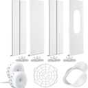 Portable Air Conditioner Window Kit, Upgrade Portable AC Sliding Window Kit with 2pack 3m seal for Exhaust Hose (5.1"/13cm)