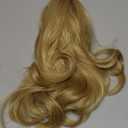 HEWEICSY Ponytail Extension, Clip on Ponytails for Women, 14" Claw Clip in Short Curly Wavy Pony Hair Extension for Women - Light Honey Blonde