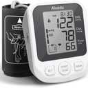 Alcedo Blood Pressure Monitor for Home Use, Accurate Upper Arm BP Machine with Large Cuff, Alarm Reminder, 2 x 120 Memory, Talking Function (Grey)