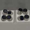 GIGALUMI 8 Pack Solar Outdoor Hanging Lights - Warm White LED, Water Resistant, Glass, Rechargeable Battery