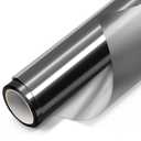 Window Film, Window Privacy Film, One Way Window Film Daytime Privacy Static Cling Sun Blocking Anti UV Reflective Window Tint for Home Office 35.4 Inch x 19.6 Feet, Black Silver