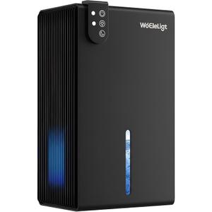 Dehumidifier for Home (85 OZ, 1000 sq ft) Small Dehumidifiers for Basement, Auto Shut-Off, Sleep Mode, 7 Color Light, Quiet Dehumidifier for Bedroom, Bathroom, Living Room with Drain Hose(Black)