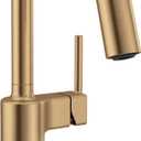 Moen Inara Bronzed Gold Pulldown Kitchen Faucet with Power Boost, Modern Kitchen Faucet, One-Handle High Arc, Easy Installation, 87463BZG