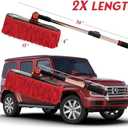 Car Duster Exterior Scratch Free,Soft Car Brush Kit for Car,Truck,SUV,RV and Motorcycle,Wax Cotton Hair With Extendable Handle,Duster for car Cleaning,Dust Pollen Removing,No Lint