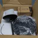 Globe Semi Flush Mount Ceiling Light Clear Glass Globe Ceiling Light Matte Black Finish Contemporary Mid Century Modern Style Lighting Fixture Hallway Living Room Kitchen Bedroom Storage (Bulb Incl.)