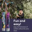 No Mess Streamer Confetti Cannon Party Poppers | 6 Pack | Multicolor Streamers | Glitter Bomb Confetti Shooters | Decoration for Birthday, Wedding | Launches 25 ft | 12 inch | TUR Party Supplies