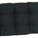 Blazing Needles Twill Tufted Bench Cushion, 60" x 19", Black 1 Count