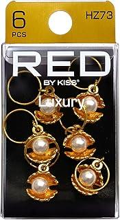 RED by Kiss Dreadlock Jewelry Braid Charms Hair Cuffs for Women Braiding Hair Pendants Decoration Clips 6 PCS RED by Kiss Dreadlock Jewelry Braid Charms Hair Cuffs for Women Braiding Hair Pendants Decoration Clips 6 PCS
