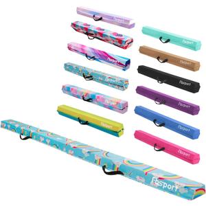 FBSPORT 8ft/6ft Balance Beam: Folding Floor Gymnastics Equipment for Kids Adults,Non Slip Rubber Base, Gymnastics Beam for Training, Practice, Physical Therapy and Professional Home Training (Rainbow)