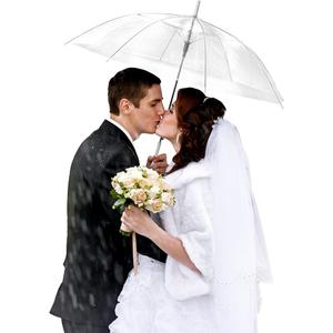 Saintrygo 20 Pack Wedding Umbrellas with J Hook Handle Windproof Stick Umbrellas Large Bubble Umbrella for Adults Kids Rain
