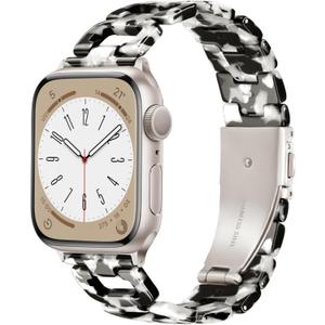 Light House Apple Watch Band, D-shape Super Lightweight Resin Apple Watch Bands for Women and Men, 38mm/40mm/41mm/42mm (Series 11 10) for iWatch Bands for Women Series 11 SE 10 9 8 7 6 5 4 3 2 1-Milk Cow