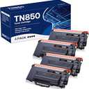 Compatible Toner Cartridge Replacement for Brother TN850 TN-850 TN820 TN-820 Work with HL-L6200DW HL-L5200DW MFC-L5850DW MFC-L6800DW DCP-L5600DN Printer (Black,4-Pack)