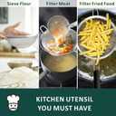 Yimi Fine Mesh Strainers Skimmers Set of 4, Stainless Steel Sieve Strainer Wire Sifter Colanders with Anti-Scald Handle,Kitchen Utensil Ideal for Strain Pasta Quinoa Rice, Ideal for Gift