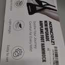 Airplane Foot Hammock, No Collapse Foot Rest for Plane Travel with Extended Adjustment Strap, Portable Desk Foot Hammock with Thickened Foam, Foot Sling Travel Essentials to Relax Your Feet (1 Pc Black)