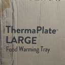 Electric Warming Tray for Food | 31.5"x17.5" Large Thermaplate Electric Food Warmer for Kitchen & Buffet | 1" Thin Countertop Hot Plate with Touch Controls, Adjustable Temp, Black/Gold Finish