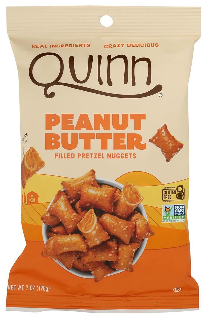 Quinn Snacks Peanut Butter Filled Pretzels, 7 Oz (EXP 08/29/26)