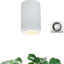 Hanging Grow Light 40W Large, Full Spectrum Warm White Color Plant Lamp, 120V Plug-in with Timer, 15FT Fabric Power Cord, Decorative Pendant Plant Light