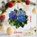 5 x Vibrant Hydrangea Christmas Ornaments: Christmas Tree Decorations & Holiday Ornaments  Holiday Presents, Gift Ideas for Friends, Coworker, Family, Hydrangea Lover, and Flower Lover