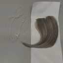 REECHO Clip in Hair Volumizer, 2PCS 8 inch Short Thick Clip in Hairpieces Adding Extra Volume - Silver Grey