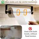 Magnetic Paper Towel Holder for Fridge Grill, Wall Mount Strong Magnet Paper Towel Holder Adhesive Kitchen Hanging Ratchet Paper Towel Holder No Drill Under Cabinet Paper Towel Holder Stainless Steel