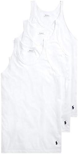 Polo Ralph Lauren Men's Slim Fit Cotton Tank Size M, Pack of 3, White