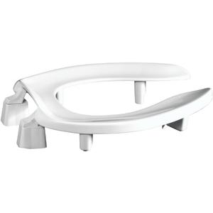 Centoco 3 inch Raised Toilet Seat for Seniors, Elongated, Open Front No Cover, Plastic, Made in the USA, 3L500STSCC-001, White