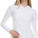 Hurley Rash Guard for Women with Hood, Long Sleeve Hoodie Swim Shirts for Women, Quick Dry UPF 50+ SPF Sun & UV Protection. Medium