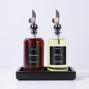 Molimoli Olive Oil Dispenser Bottle for Kitchen, Oil Dispenser w. Weighted Pourer, Glass Bottle Dispenser for Kitchen, Olive Oil Cruet, Glass Olive Oil Bottle | 350ml, Set of 2
