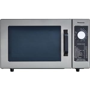 Panasonic NE-1025F Compact Light-Duty Commercial Microwave Countertop Oven with 6-Minute Electronic Dial Control Timer, Bottom Energy Feed, 1000W, 0.8 Cu. Ft. Capacity Silver