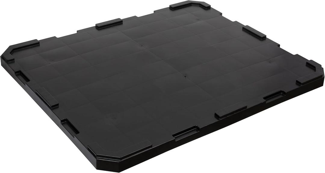 Buckhorn Structural Foam Plastic Lid for 48-Inch x 40-Inch Bulk Box Containers, Lid for Plastic Stacking Gaylord Boxes, 49.1" x 41.1" x 2.5", Black (TS484002)