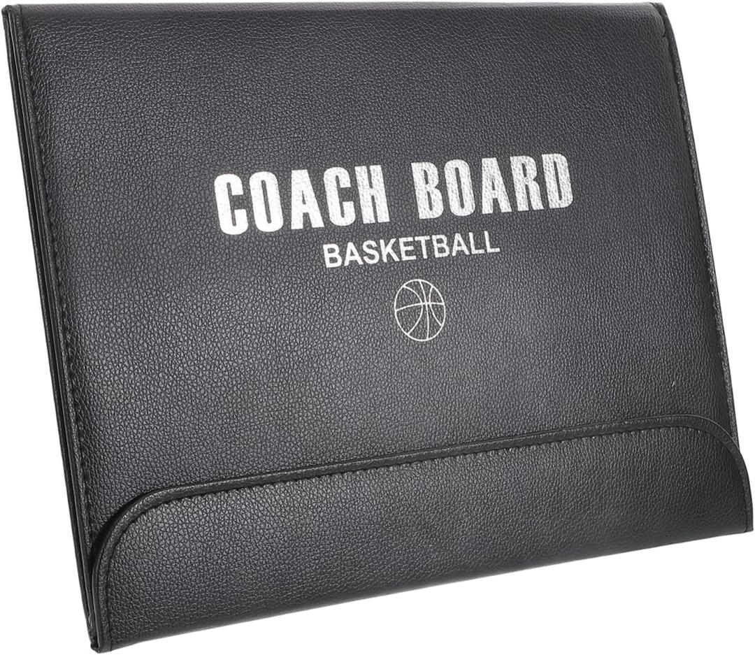 HANABASS Basketball Clipboard Trifold Dry Erase Board Pu Material Enhanced Clarity for and Training Portable Teaching Aid for Basketball
