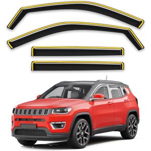 in-Channel Window Rain Guards Fit for Jeep Compass 2017 2018 2019 2020 2021 2022 2023 2024 2025 Extra Durable Window Deflectors Window Visors Vent Shades Vent Visors Car Accessories