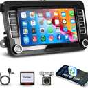 Android Car Stereo for VW Golf 5 6 Passat Jetta Caddy EOS T5 Tiguan Touran CC Polo Car Radio, Rimoody 7'' Touchscreen Head Unit Mirror Link Bluetooth WiFi GPS Navigation FM/RDS USB Rear Camera SWC