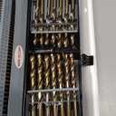 Cobalt Drill Bit Set, 115Pcs M35 High Speed Steel Bits for Hardened Metals, Stainless Steel, Cast Iron and Wooden Plastics, with Metal Index Storage Box