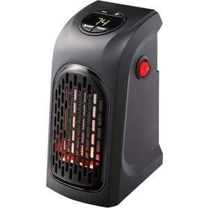 Ontel Handy Heater | Plug-In Personal Heater | Heat Boss | Compact Design | Quick and Easy Heat | Digital Display | Great for Travel | On/Off with Timer