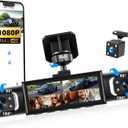 4 Channel Dash Cam 360View, 1080P Front and Rear Left Right Inside 3.16 Inch Dash Camera for Cars, 8 IR Lamps Night Vision Camera for Cars 170 Wide Angle, Reserve Assist Fit for All Cars