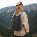 Small Hiking Backpack, Foldable Backpacks Lightweight & Foldable, Hiking Backpack Small for Packable & Camping, Women & Men (Black)