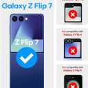 Vihibii for Samsung Galaxy Z Flip 7 Slim Case with Rugged Hinge Protection & Outer Screen Protector & Non-Slip Texture, Shockproof Durable Phone Case Cover for Samsung Z Flip 7 5G 2025, Dark Purple